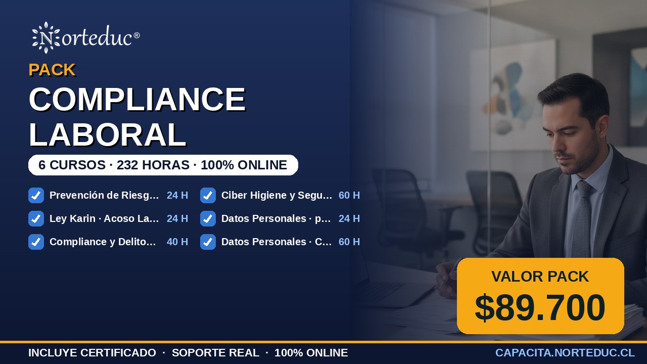Pack Compliance Laboral — 6 cursos, 232 horas