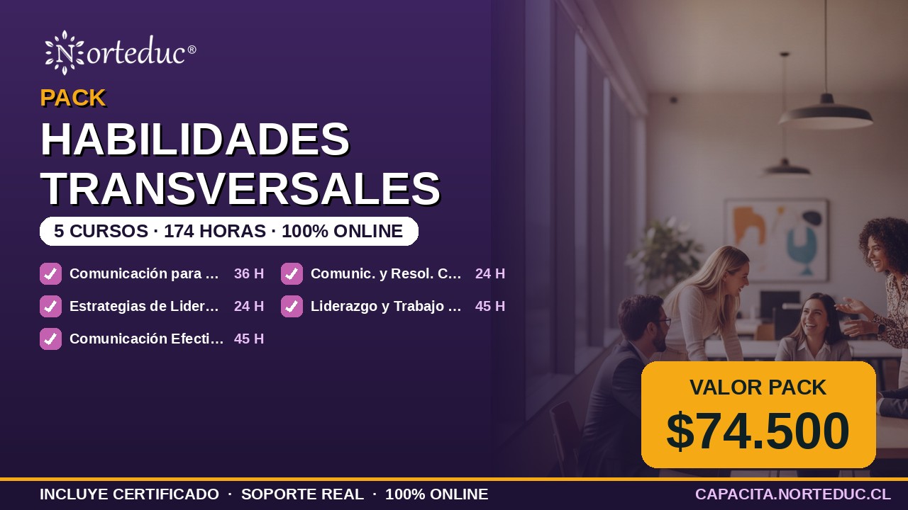Pack Habilidades Transversales — 5 cursos, 174 horas